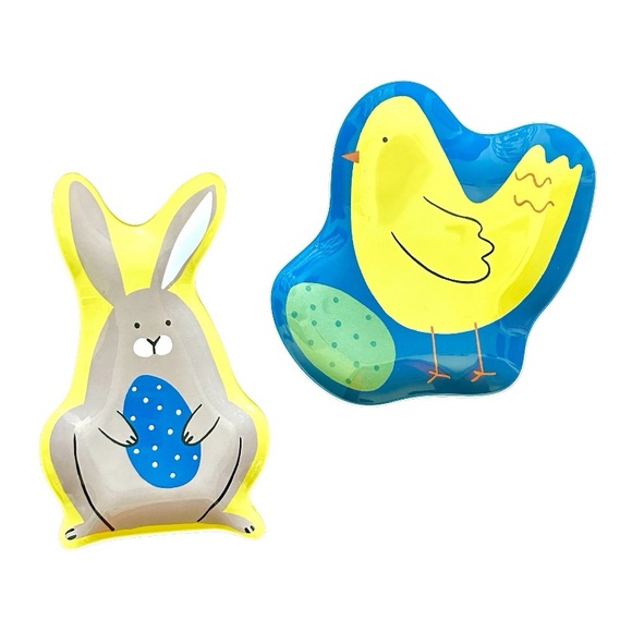 Target Melamine Bunny and Chick Appetizer Kids Plates Spring Easter Set - Picture 1 of 2